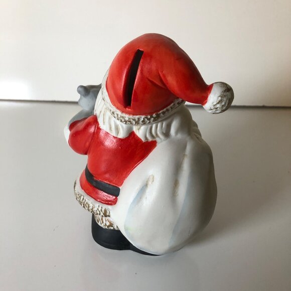 Homco Santa Claus Ceramic Coin Bank Vintage Christmas Collectible - Picture 3 of 6